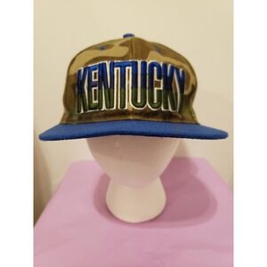 Vintage New League Kentucky Hat Camoflauge Blue‎ Snapback